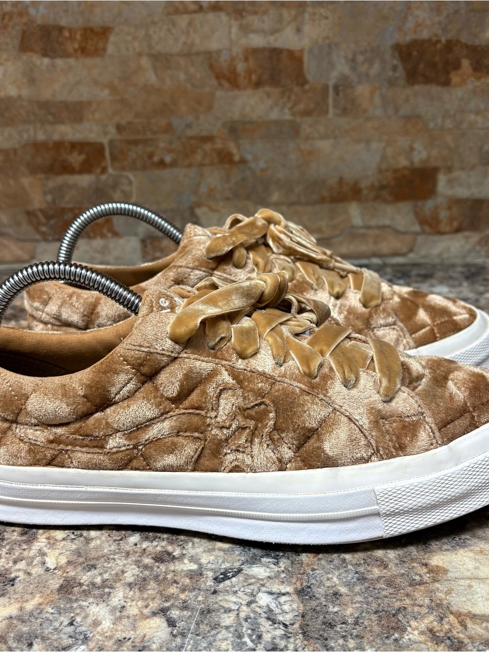 Converse One Star x Golf Le Fleur Quilted Velvet Brown Sugar - Picture 4 of 9